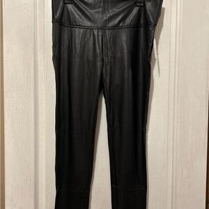 Women’s XL Faux Leather High Rise Black Leggings
